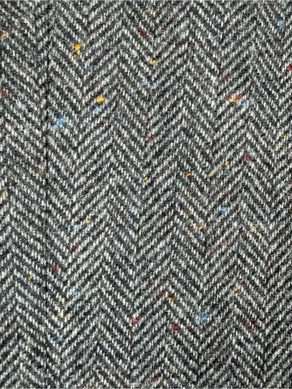 VTG Palm Beach Herringbone Wool Tweed Sport Coat 42L Elbow Patches Academia
